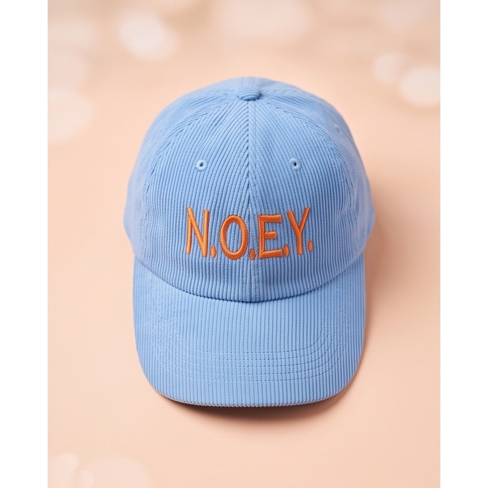 Port Authority N.O.E.Y. Not‎ Old Enough Yet Blue Corduroy Hat Adjustable NWT